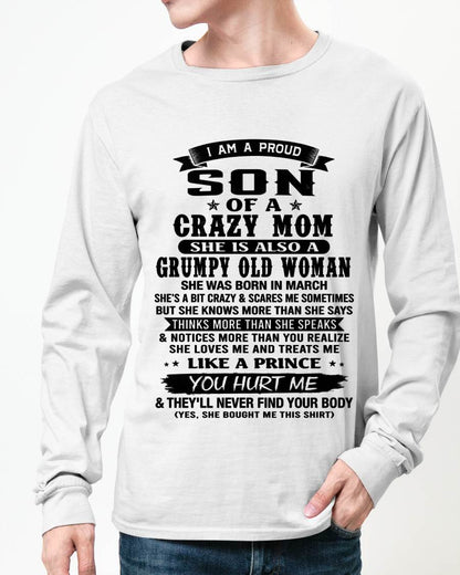 MARCH - PROUD SON OF A FREAKIN' AWESOME MOM - FROM MOM - TLEE03 (SKU2607-60-03)