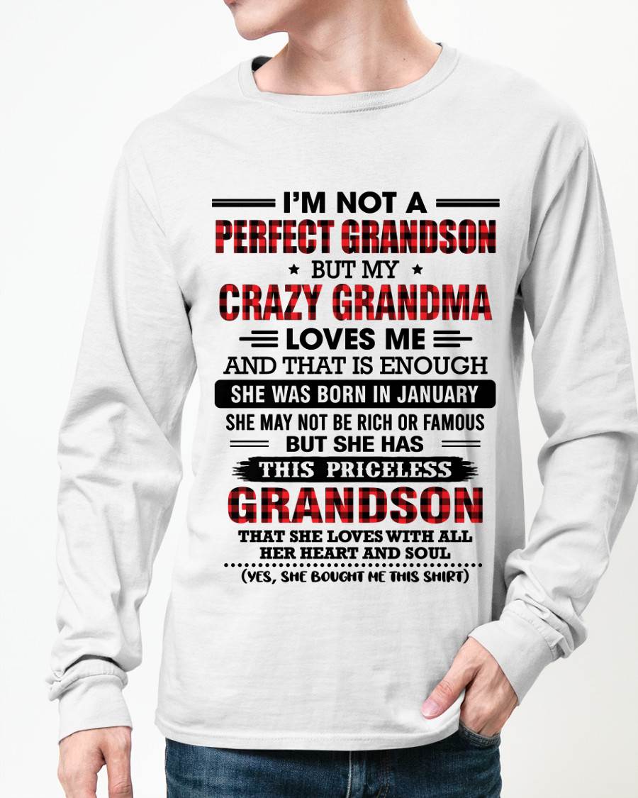 JANUARY - NOT PERFECT, JUST GRANDMA’S FAVORITE GRANDSON - FROM GRANDMA - TLEE01 (SKU2606-362-01)