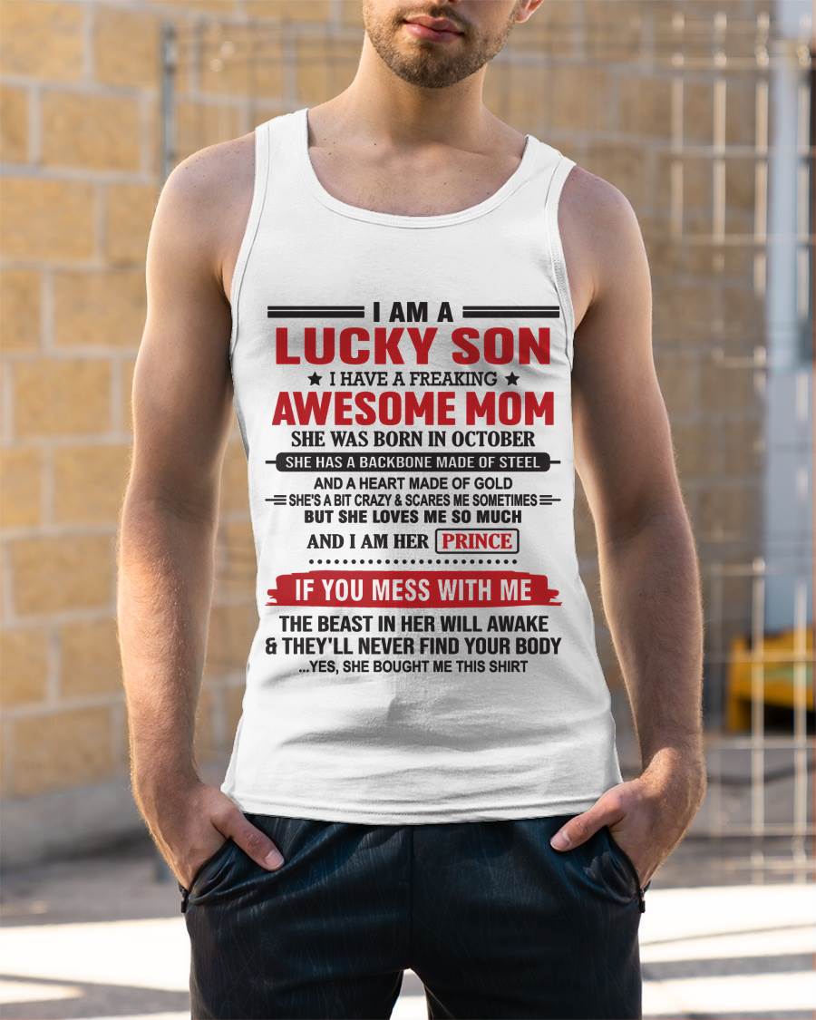 OCTOBER - LUCKY SON OF A STRONG AND PROTECTIVE MOM - FROM MOM - TLEE10 (SKU2602-97-10)