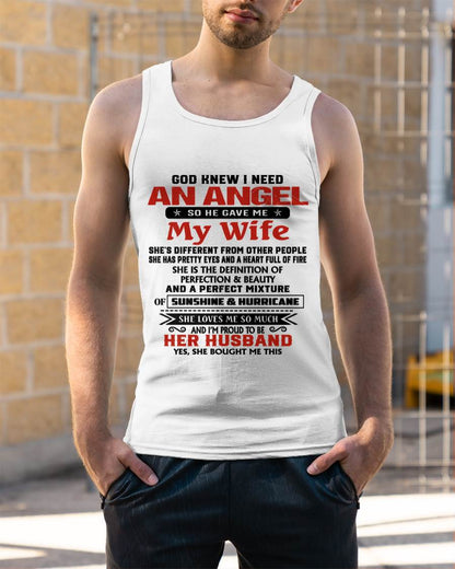 GOD KNEW I NEEDED AN ANGEL SO HE GAVE ME MY WIFE - FROM WIFE - TLEE00 (SKU26T-01-54-00)