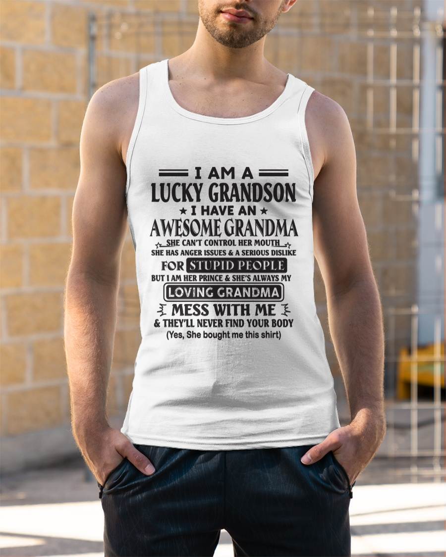 I AM A LUCKY GRANDSON I HAVE AN AWESOME GRANDMA - FROM GRANDMA - TLEE00 (SKU12-40-00)