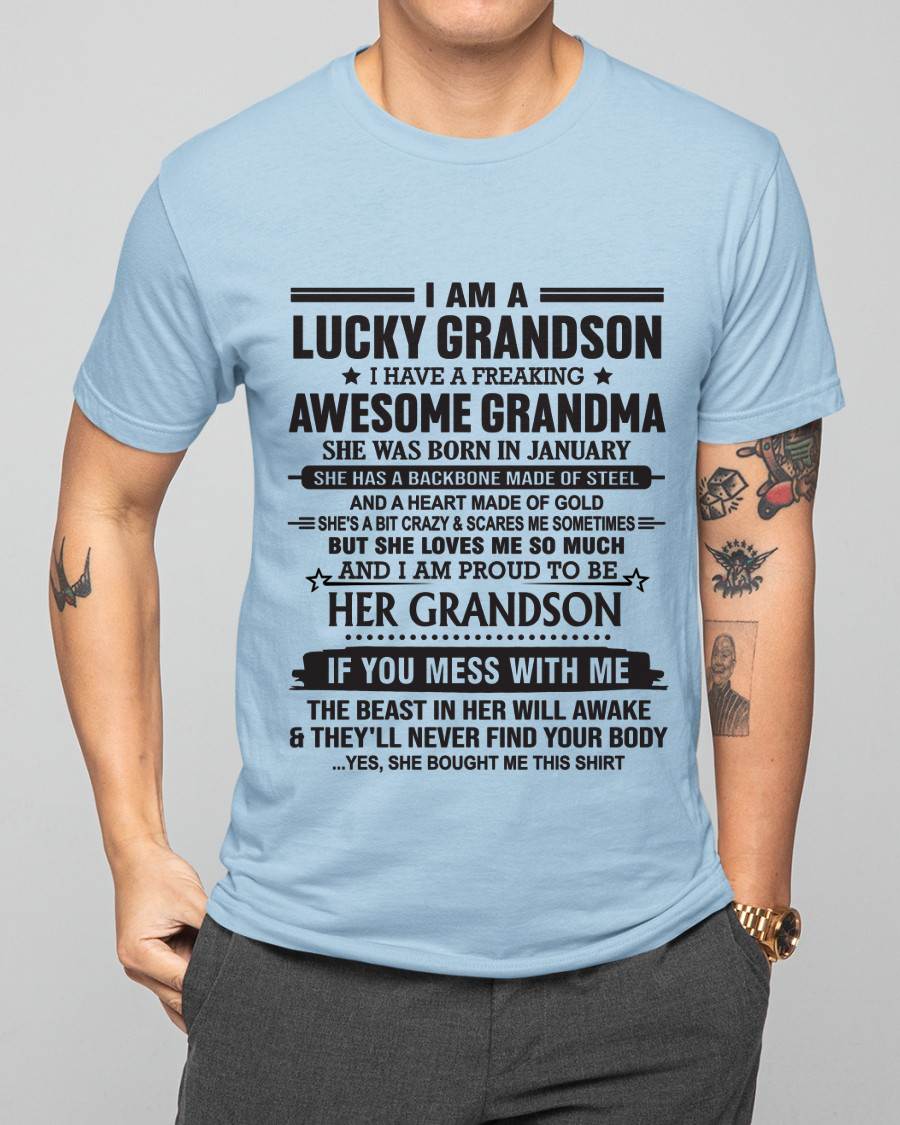 JANUARY - GRANDSON OF A STRONG & LOVING GRANDMA - FROM GRANDMA - TLEE01 (SKU11-154-01)
