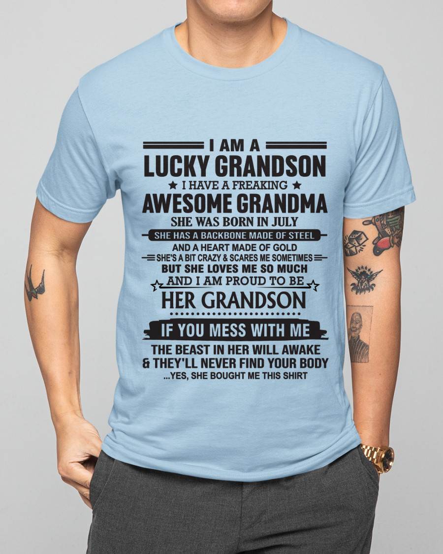 JULY - GRANDSON OF A STRONG & LOVING GRANDMA - FROM GRANDMA - TLEE07 (SKU11-154-07)