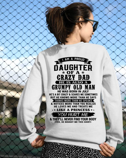 JULY - FUNNY DAD AND DAUGHTER SHIRT - FROM DAD - TLEE07 (SKU2606-394-07)