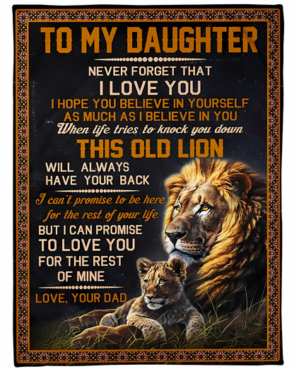 Special Gift For Your Daughter Blanket - From Dad