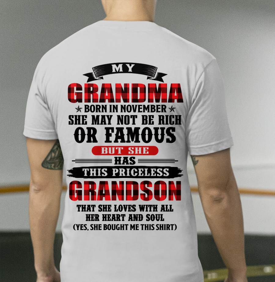 NOVEMBER GRANDMA - HER PRICELESS GRANDSON - FROM GRANDMA - TLEE11 (SKU2606-337-11)