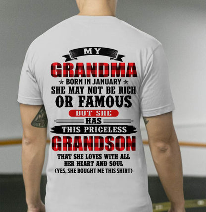 JANUARY GRANDMA - HER PRICELESS GRANDSON - FROM GRANDMA - TLEE01 (SKU2606-337-01)