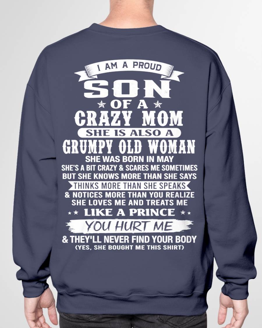 MAY - PROUD SON OF A CRAZY MOM - FROM MOM - TLEE05 (SKU2606-127-05)