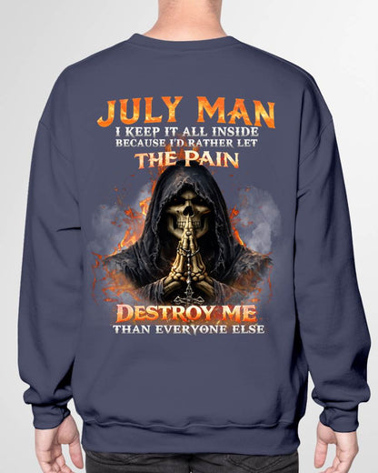 JULY MAN SKULL SHIRT – I KEEP IT ALL INSIDE DARK GOTHIC T-SHIRT - FOR MAN - TLEE07 (SKU2604-136-07)