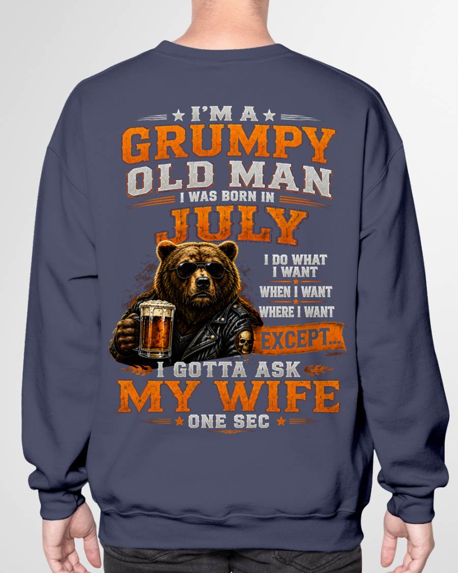 JULY GRUMPY OLD MAN I GOTTA ASK MY WIFE - FOR MAN - TLEE07 (SKU2608-506-07)