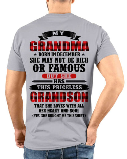 DECEMBER GRANDMA - HER PRICELESS GRANDSON - FROM GRANDMA - TLEE12 (SKU2606-337-12)