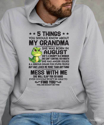 AUGUST - 5 THINGS YOU SHOULD KNOW ABOUT MY GRANDMA – AND YOU'D BETTER NOT MESS WITH ME - FROM GRANDMA - TLEE08 (SKU10-06-08)