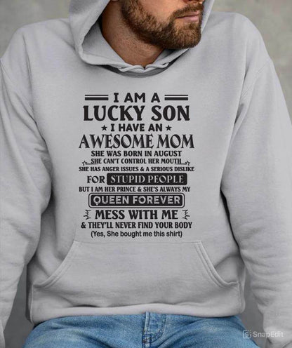 AUGUST - I AM A LUCKY SON I HAVE AN AWESOME MOM - FROM MOM - TLEE08 (SKU11-37-08)