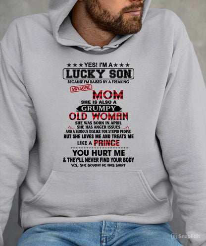 APRIL - LUCKY SON – PROUD TO BE RAISED BY AN AWESOME MOM - FROM MOM - TLEE04 (SKU2603-106-04)