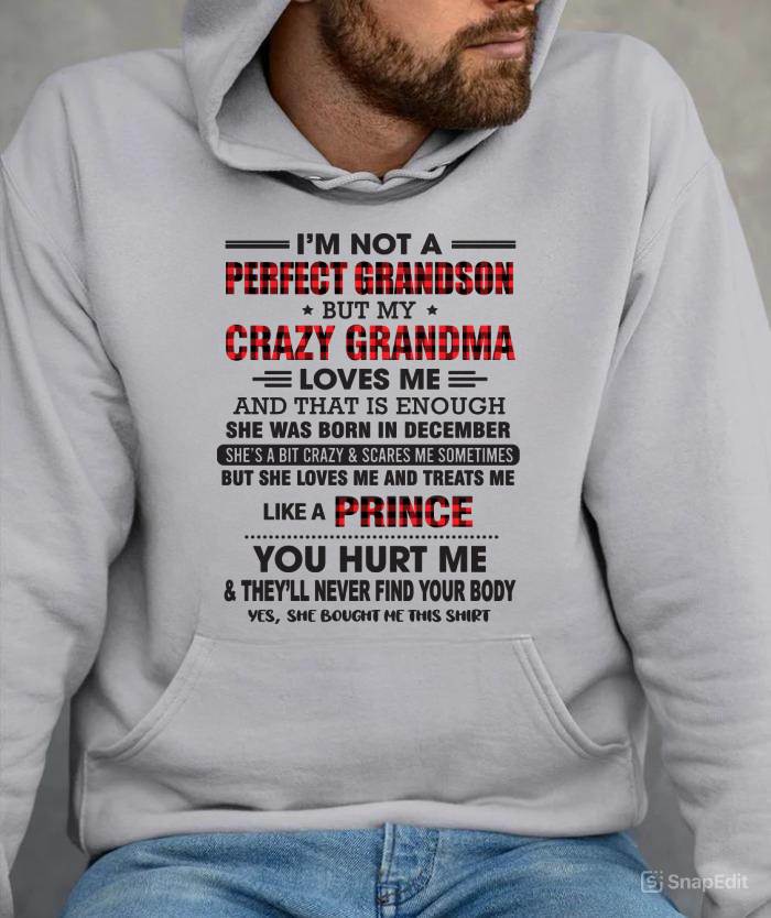 DECEMBER - PROUD GRANDSON OF A CRAZY GRANDMA - FROM GRANDMA - TLEE12 (SKU2603-71-12)