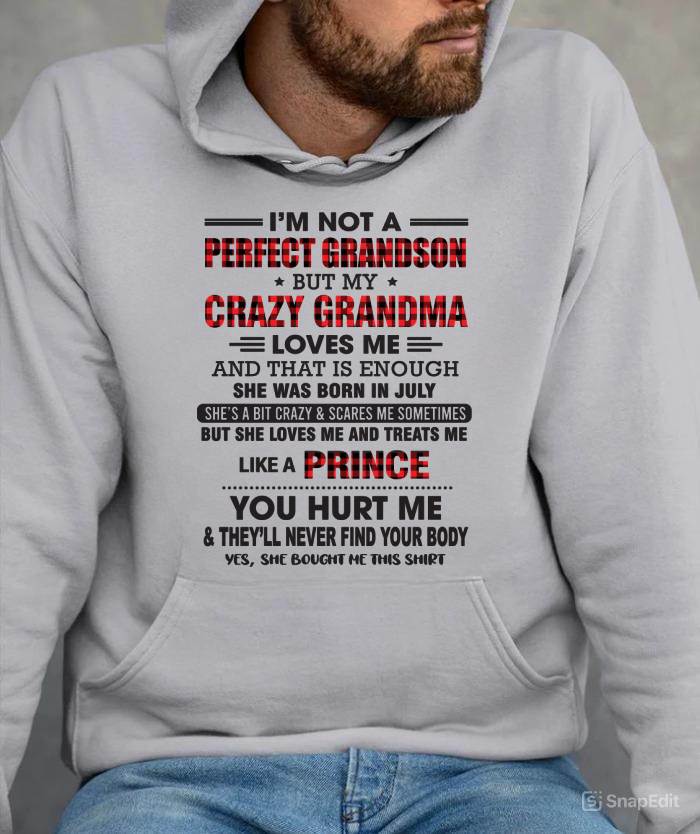 JULY - PROUD GRANDSON OF A CRAZY GRANDMA - FROM GRANDMA - TLEE07 (SKU2603-71-07)