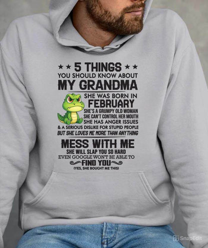 FEBRUARY - 5 THINGS YOU SHOULD KNOW ABOUT MY GRANDMA – AND YOU'D BETTER NOT MESS WITH ME - FROM GRANDMA - TLEE02 (SKU10-06-02)