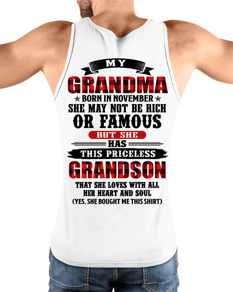 NOVEMBER GRANDMA - HER PRICELESS GRANDSON - FROM GRANDMA - TLEE11 (SKU2606-337-11)