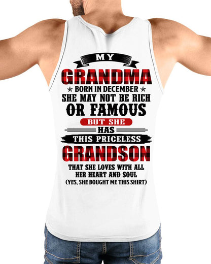 DECEMBER GRANDMA - HER PRICELESS GRANDSON - FROM GRANDMA - TLEE12 (SKU2606-337-12)