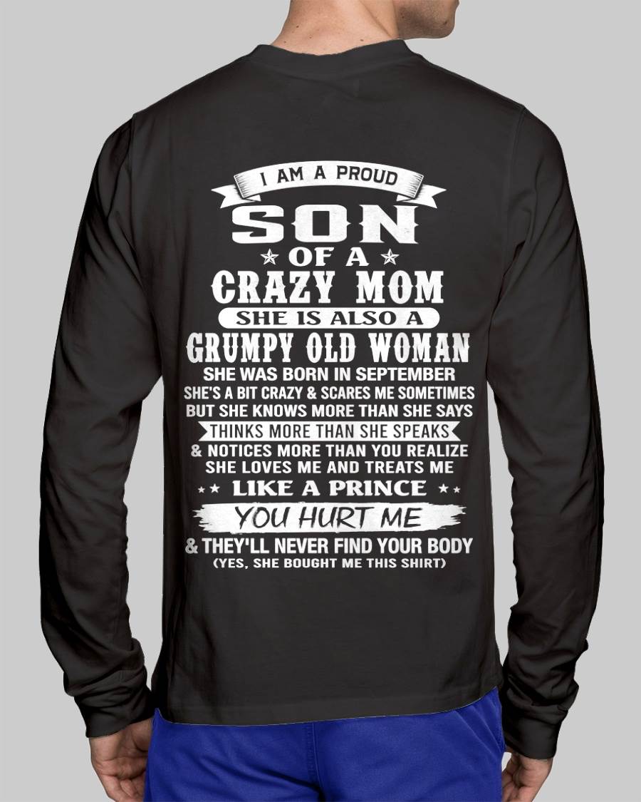 SEPTEMBER - PROUD SON OF A CRAZY MOM - FROM MOM - TLEE09 (SKU2606-127-09)