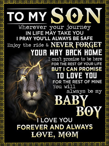 Special Gift For Your Son Blanket - From Mom00