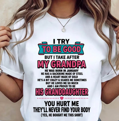 JANUARY - I TRY TO BE GOOD BUT I TAKE AFTER MY GRANDPA - FROM GRANDPA - TLEE01 (SKU2606-212-01)