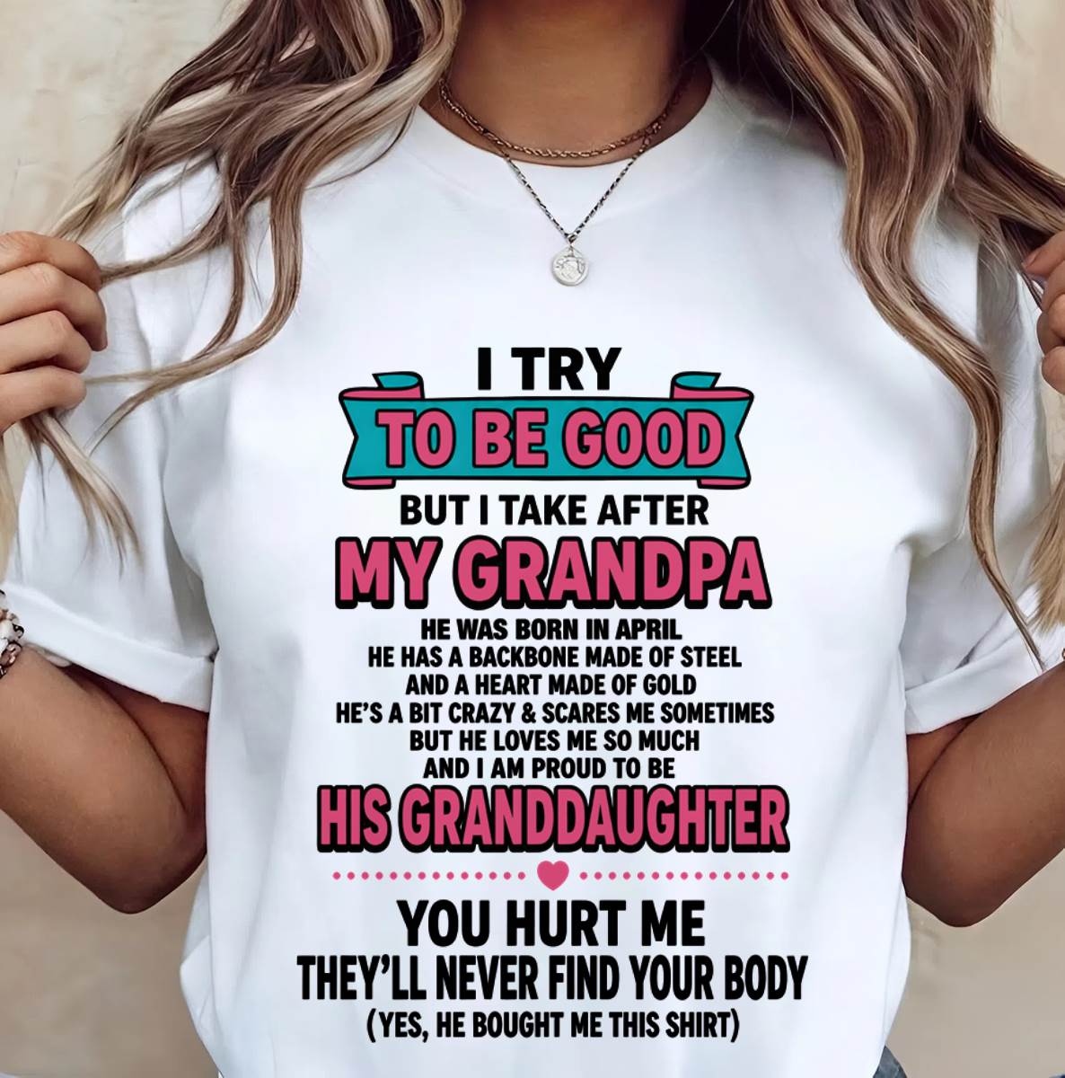 APRIL - I TRY TO BE GOOD BUT I TAKE AFTER MY GRANDPA - FROM GRANDPA - TLEE04 (SKU2606-212-04)