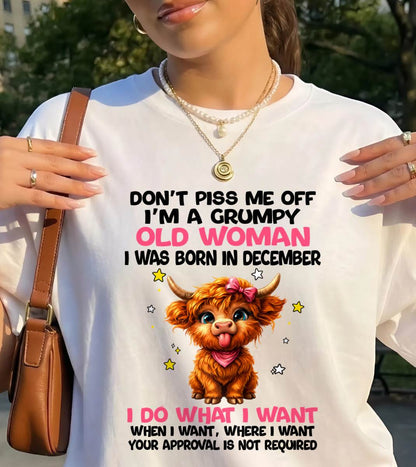 DECEMBER GRUMPY LADY SHIRT - FOR WOMEN - TLEE12 (SKU2607-215-12)
