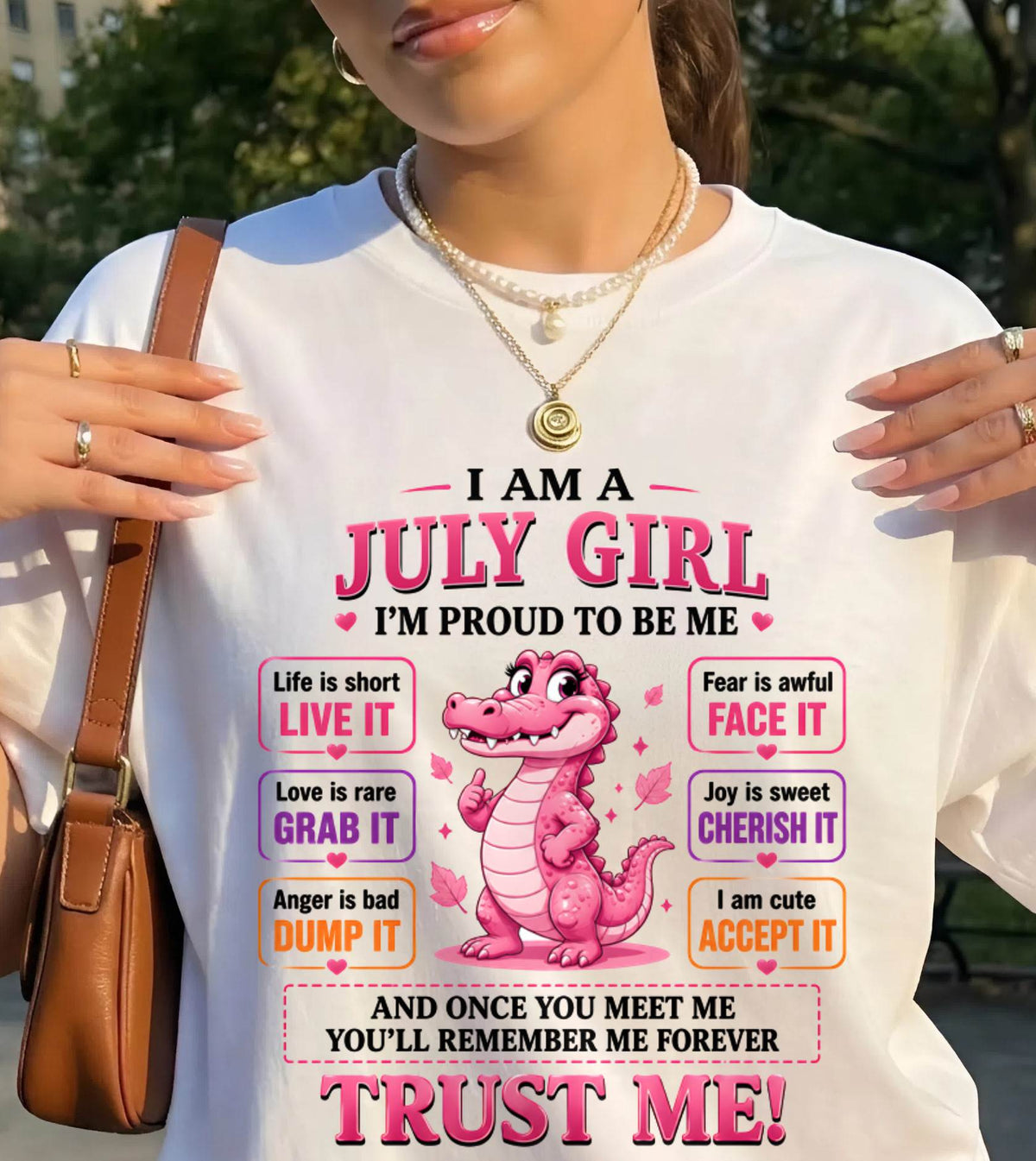JULY GIRL CUTE ALLIGATOR TEE - FOR WOMEN - TLEE07 (SKU2607-236-07)