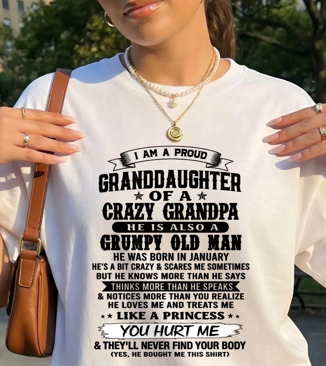 JANUARY - PROUD GRANDDAUGHTER OF A CRAZY GRANDPA - FROM GRANDPA - TLEE01 (SKU2607-114-01)