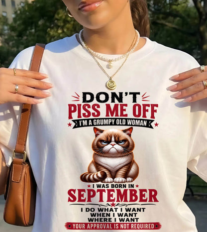 SEPTEMBER – ZERO PATIENCE FUNNY CAT - FOR WOMEN - TLEE09 (SKU2608-291-09)