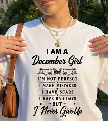 DECEMBER GIRL NEVER GIVE UP - FOR WOMEN - TLEE12 (SKU2606-378-12)