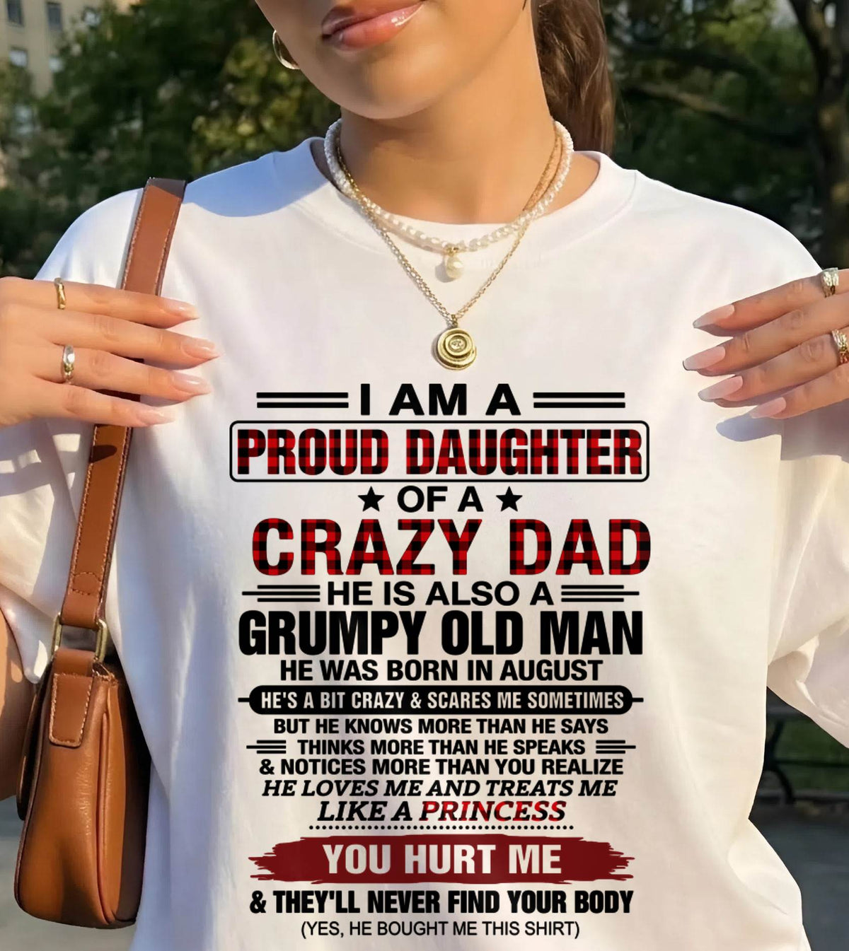 AUGUST - BEST DAD BEST DAUGHTER SHIRT - FROM DAD - TLEE08 (SKU2608-27-08)