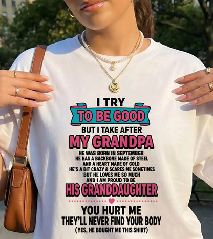 SEPTEMBER - I TRY TO BE GOOD BUT I TAKE AFTER MY GRANDPA - FROM GRANDPA - TLEE09 (SKU2606-212-09)