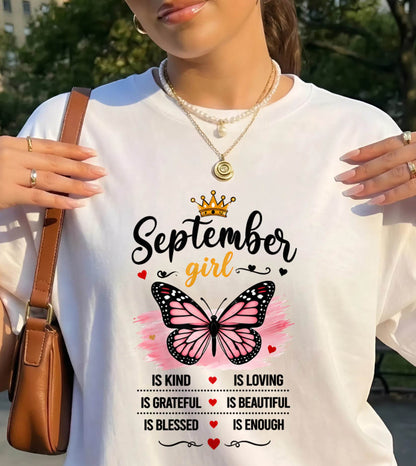 SEPTEMBER GIRL BUTTERFLY SHIRT - FOR WOMEN - TLEE09 (SKU2608-593-09)