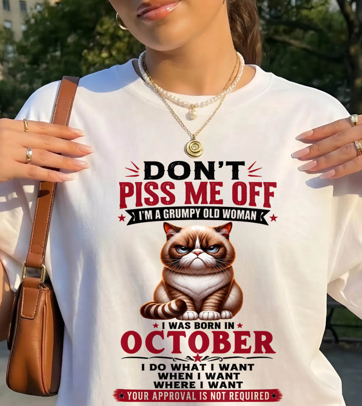 OCTOBER – ZERO PATIENCE FUNNY CAT - FOR WOMEN - TLEE10 (SKU2608-291-10)