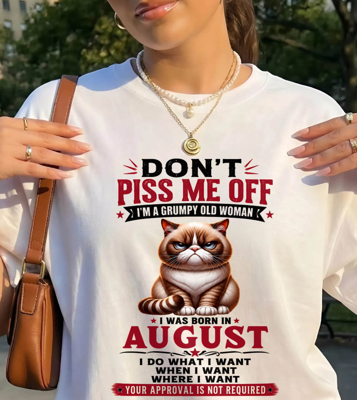 AUGUST – ZERO PATIENCE FUNNY CAT - FOR WOMEN - TLEE08 (SKU2608-291-08)