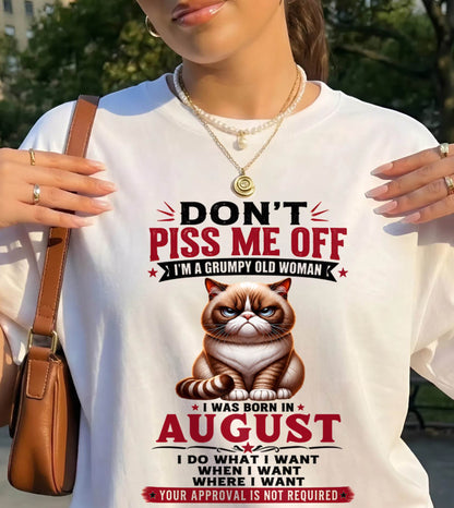 AUGUST – ZERO PATIENCE FUNNY CAT - FOR WOMEN - TLEE08 (SKU2608-291-08)