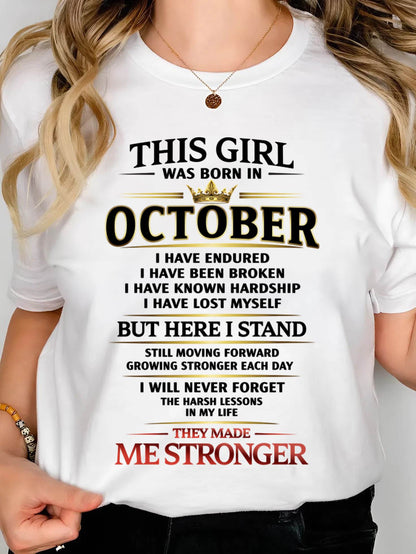 OCTOBER - THE LESSONS HURT, BUT THEY MADE ME STRONGER - FOR WOMEN - TLEE10 (SKU2602-217-10)