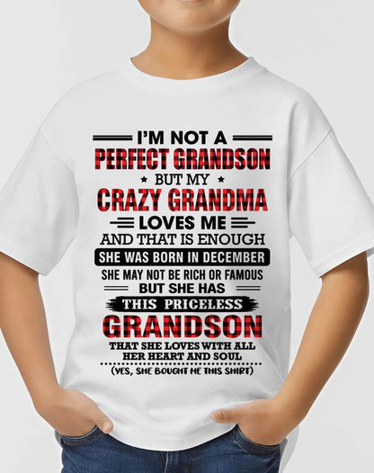 DECEMBER - NOT PERFECT, JUST GRANDMA’S FAVORITE GRANDSON - FROM GRANDMA - TLEE12 (SKU2606-362-12)