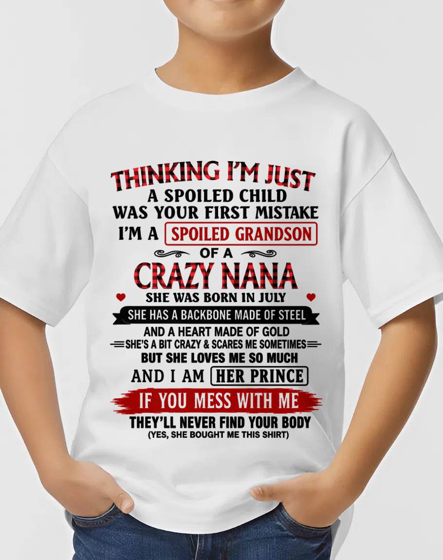 JULY - NANA LOVES HER GRANDSON SHIRT - FROM GRANDMA - TLEE07 (SKU2608-28-07)