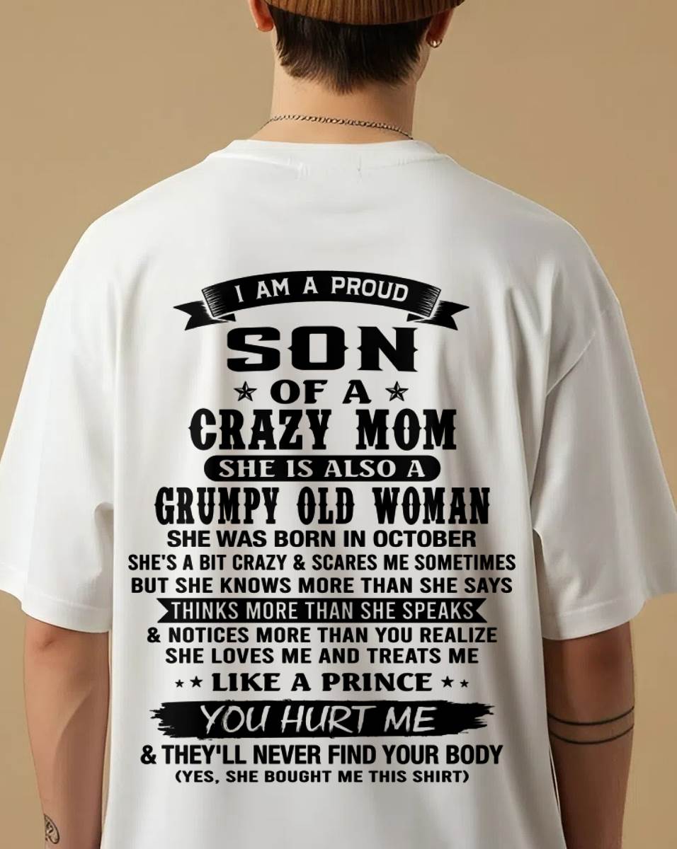 OCTOBER - MY MOM IS CRAZY BUT SHE LOVES ME - FROM MOM - TLEE10 (SKU2606-354-10)