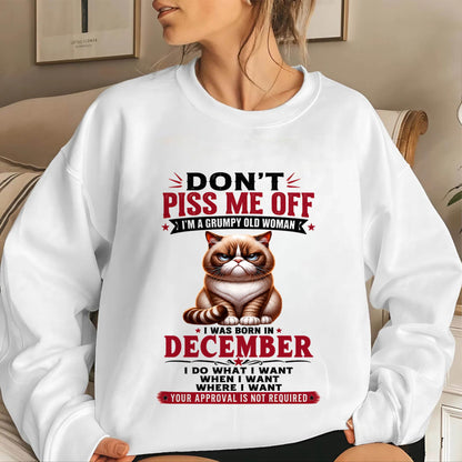 DECEMBER – ZERO PATIENCE FUNNY CAT - FOR WOMEN - TLEE12 (SKU2608-291-12)