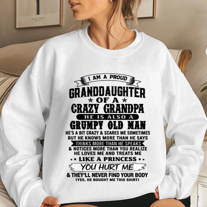 PROUD GRANDDAUGHTER OF A CRAZY GRANDPA - FROM GRANDPA - TLEE00 (SKU2607-114-00)