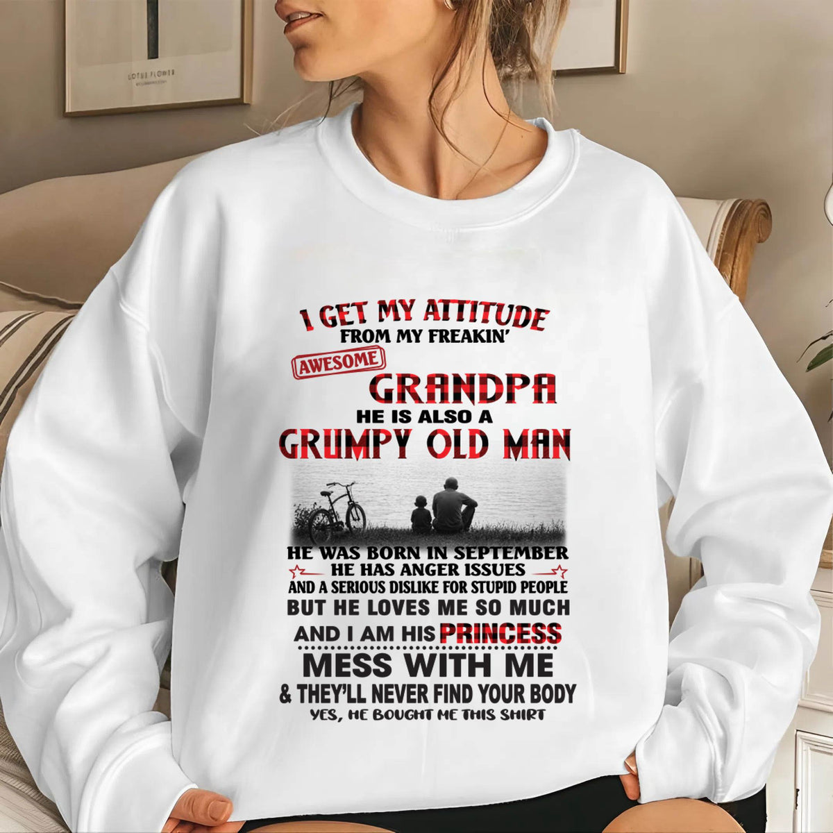 SEPTEMBER GRANDPA - GRUMPY • AWESOME • PROTECTIVE - FROM GRANDPA - TLEE09 (SKU2605-176-09)