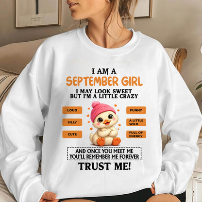 SEPTEMBER GIRL - SWEET, LOUD, AND A LITTLE WILD, FULL OF LIFE AND ENERGY - FOR WOMEN - TLEE09 (SKU2603-200-09)