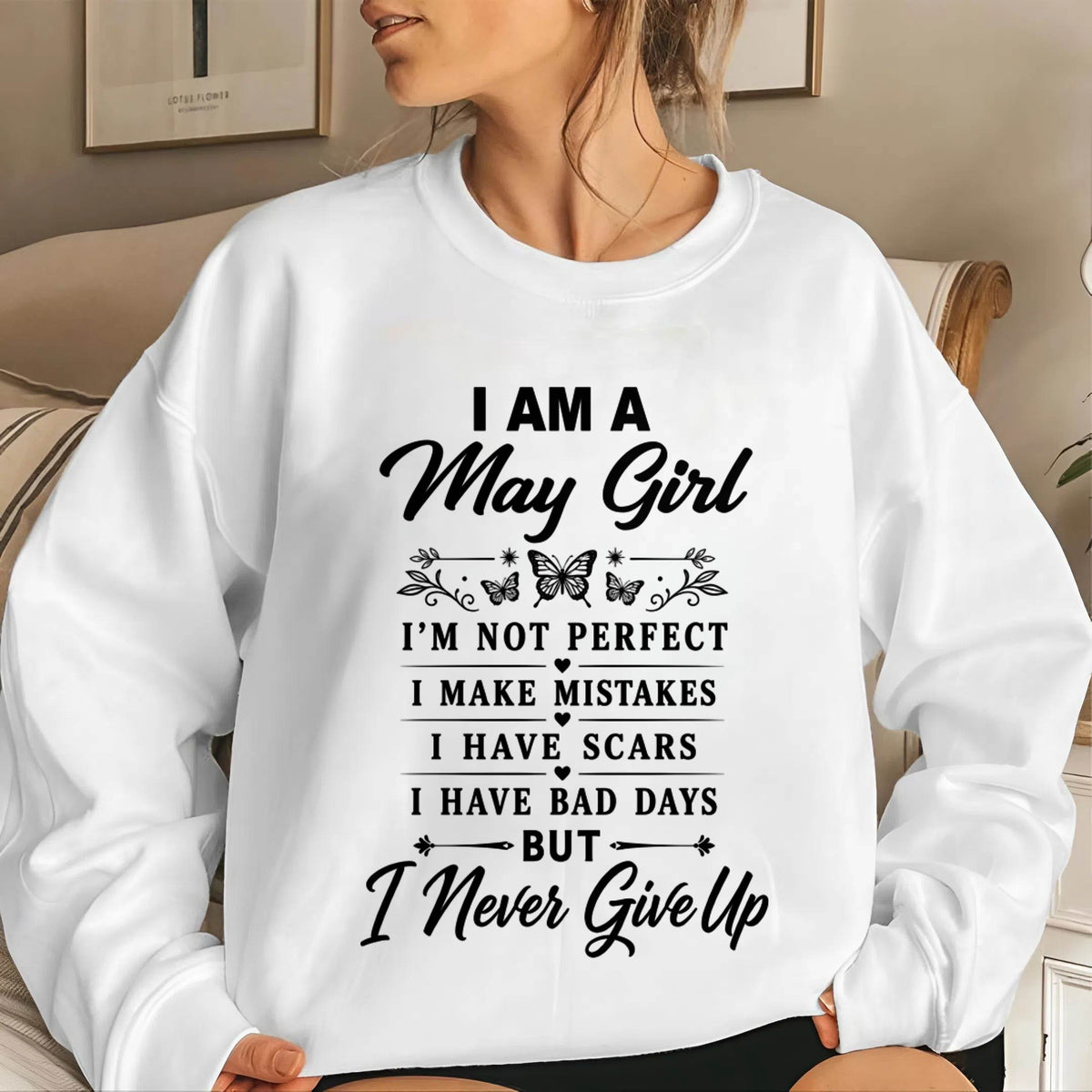 MAY GIRL NEVER GIVE UP - FOR WOMEN - TLEE05 (SKU2606-378-05)