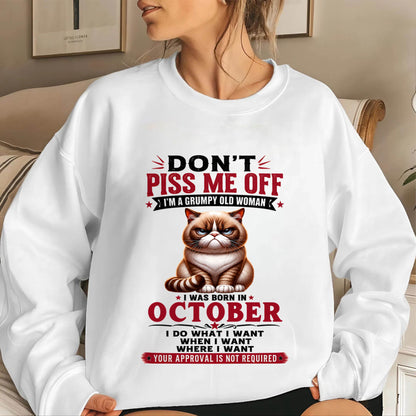 OCTOBER – ZERO PATIENCE FUNNY CAT - FOR WOMEN - TLEE10 (SKU2608-291-10)