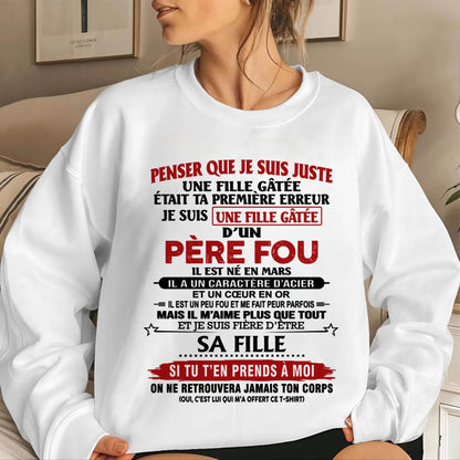 MARS / PAPA FOU, FILLE GÂTÉE - CADEAU DE PAPA - TLEE03 (SKU2605-354-03)