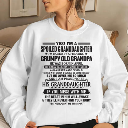 APRIL - YES! I'M A SPOILED GRANDDAUGHTER I'M RAISED BY A FREAKING GRUMPY OLD GRANDPA - FROM GRANDPA - TLEE04 (SKU12-129-04)